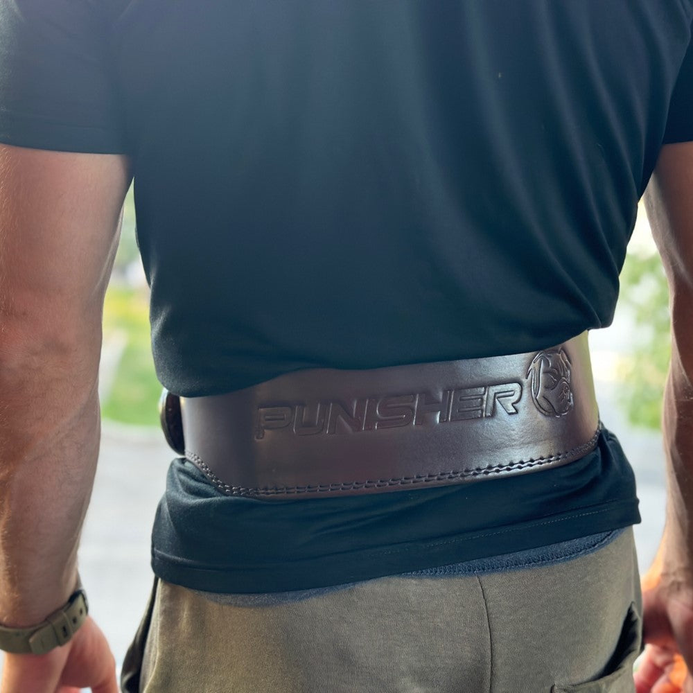 Punisher 7MM Double Prong Lifting Belt with Lumbar Support Brown