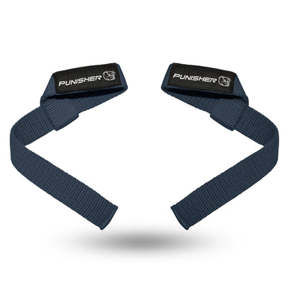 Stealth Straps 18 inch padless lifting straps in navy blue, pair