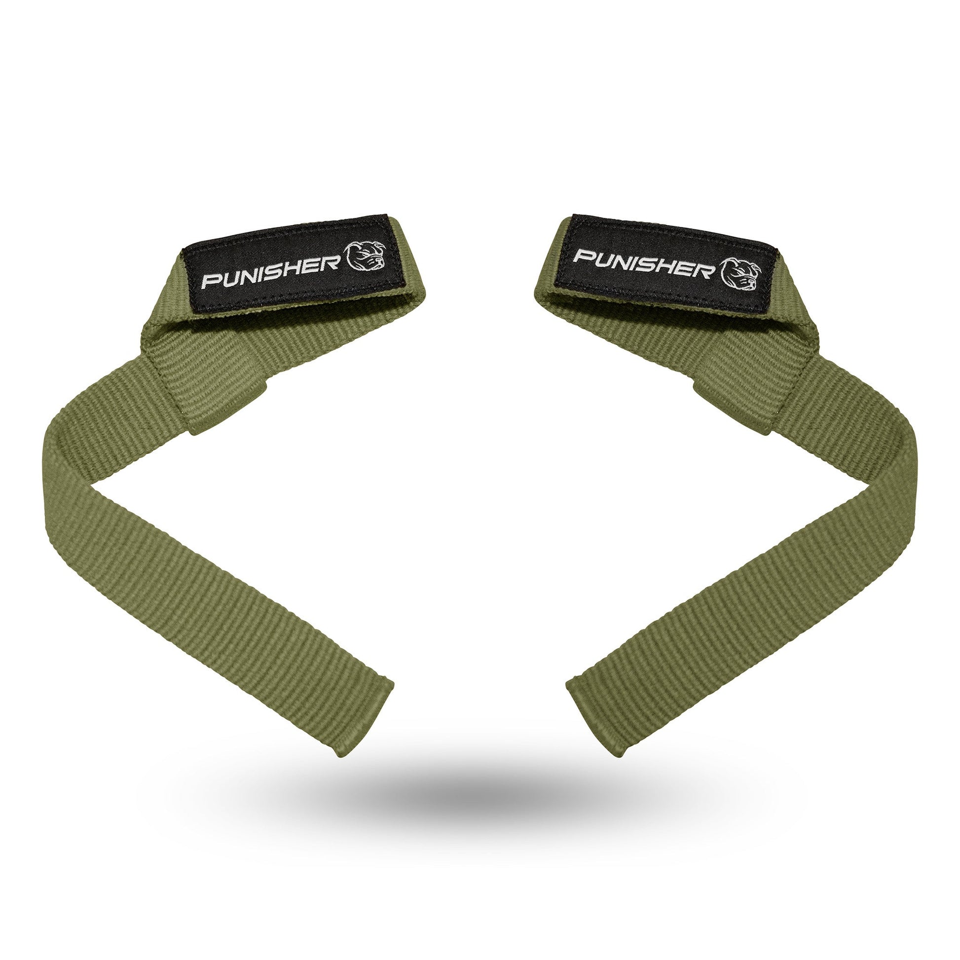 Stealth Straps 18 inch padless lifting straps in combat green, pair