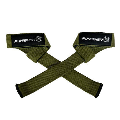 Punisher 18″ Lifting Straps Green with Neoprene Pad - Punisher Vault