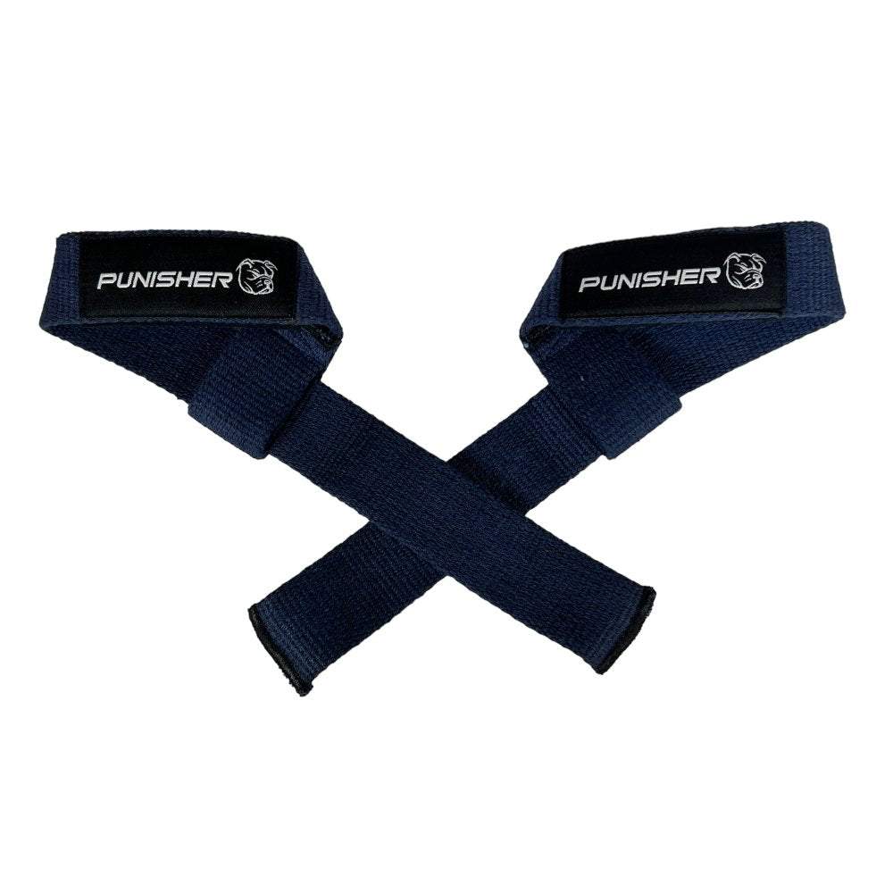 Punisher 18″ Lifting Straps Navy Blue with Neoprene Pad - Punisher Vault