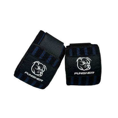 Punisher 72″ Knee Wraps Blue/Black - Punisher Vault