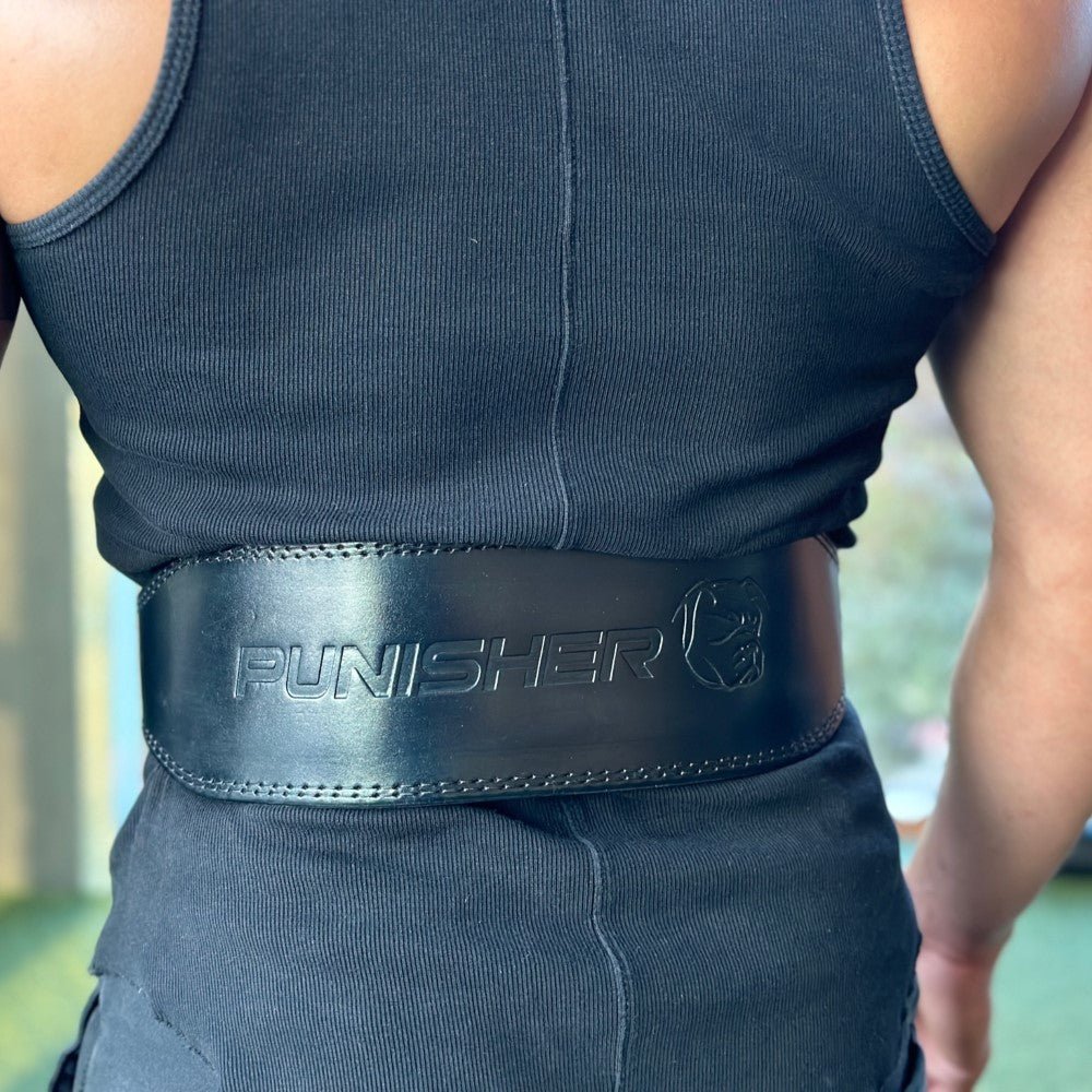 Punisher 7MM Double Prong Lifting Belt with Lumbar Support Black - Punisher Vault